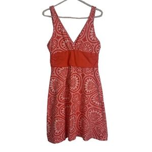 Patagonia Orange Tribal Print Sundress SZ M